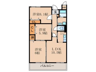 エスト京田辺の物件間取画像